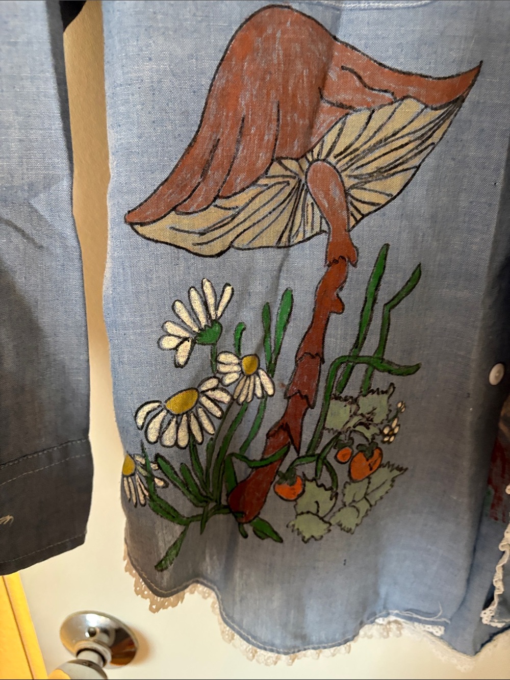 Vintage Adult JC Penney Button-Up Shirt with 1970's Print - Picture 2 of 8